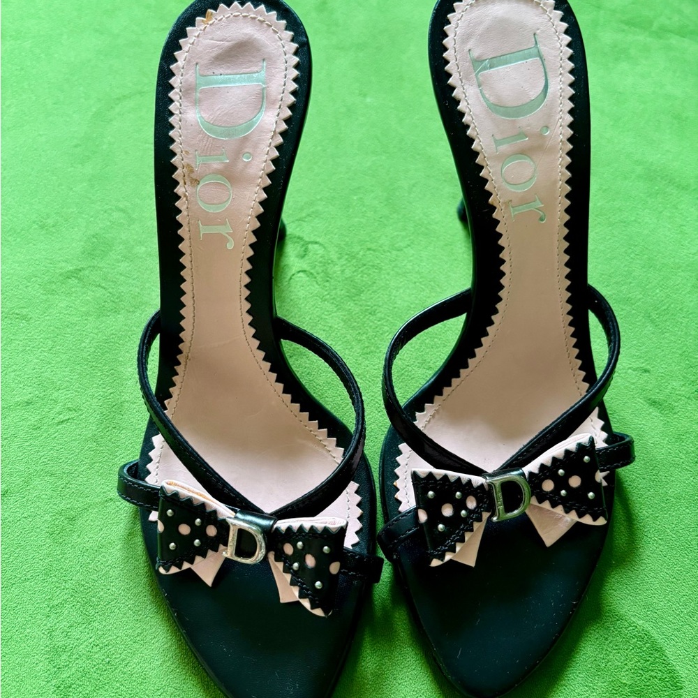 Dior Black Women's Shoes with Bow Detail
